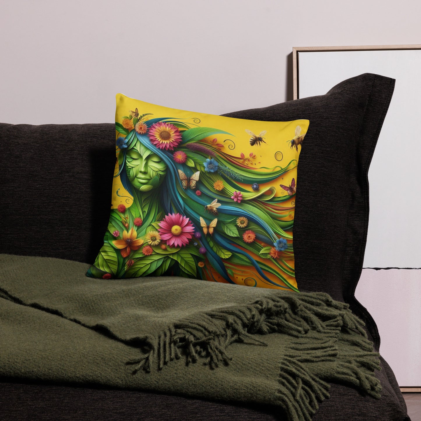 Leaf Goddess Sophia Pillow