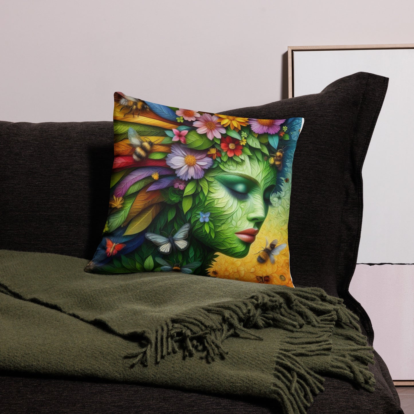 Leaf Goddess Sophia Pillow