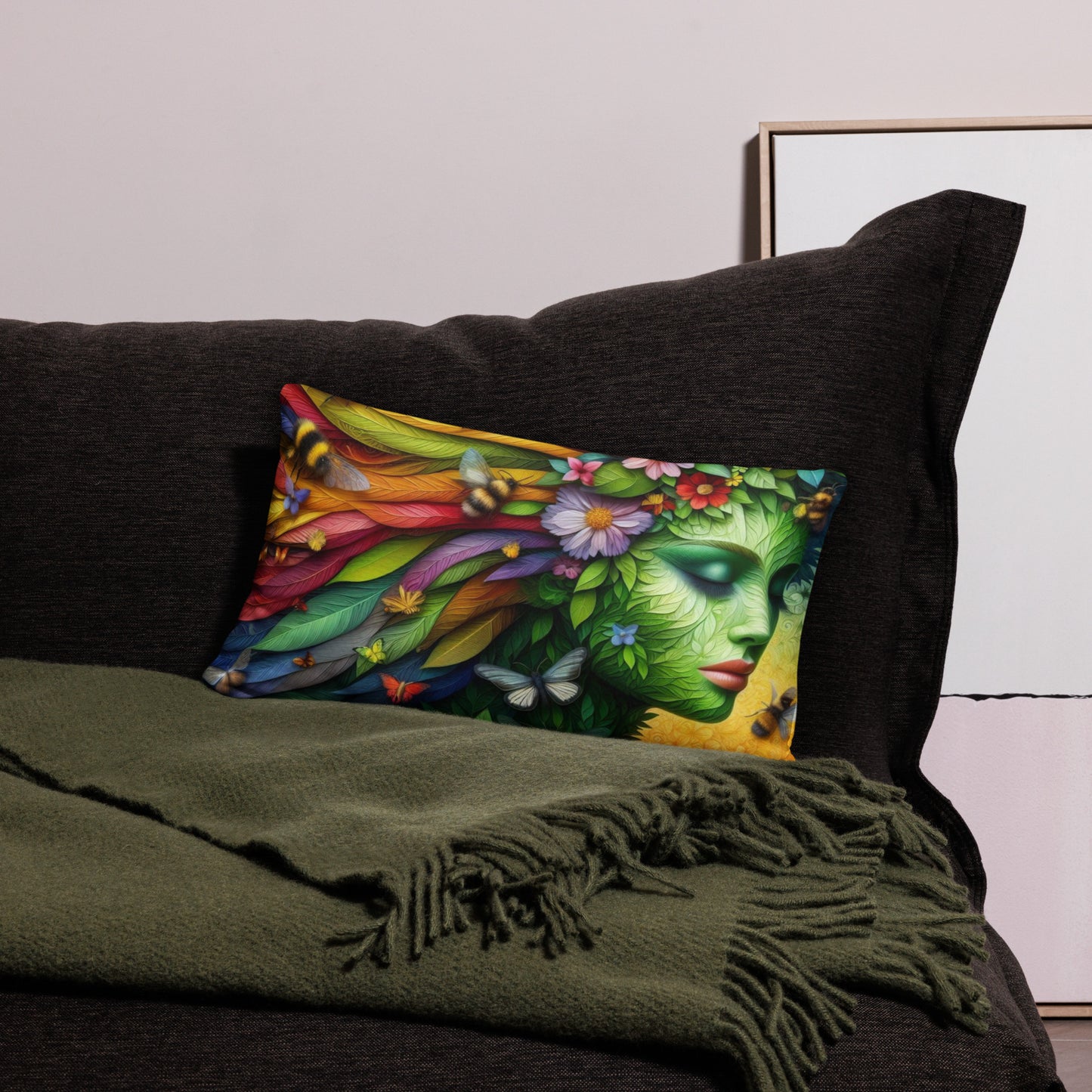 Leaf Goddess Sophia Pillow