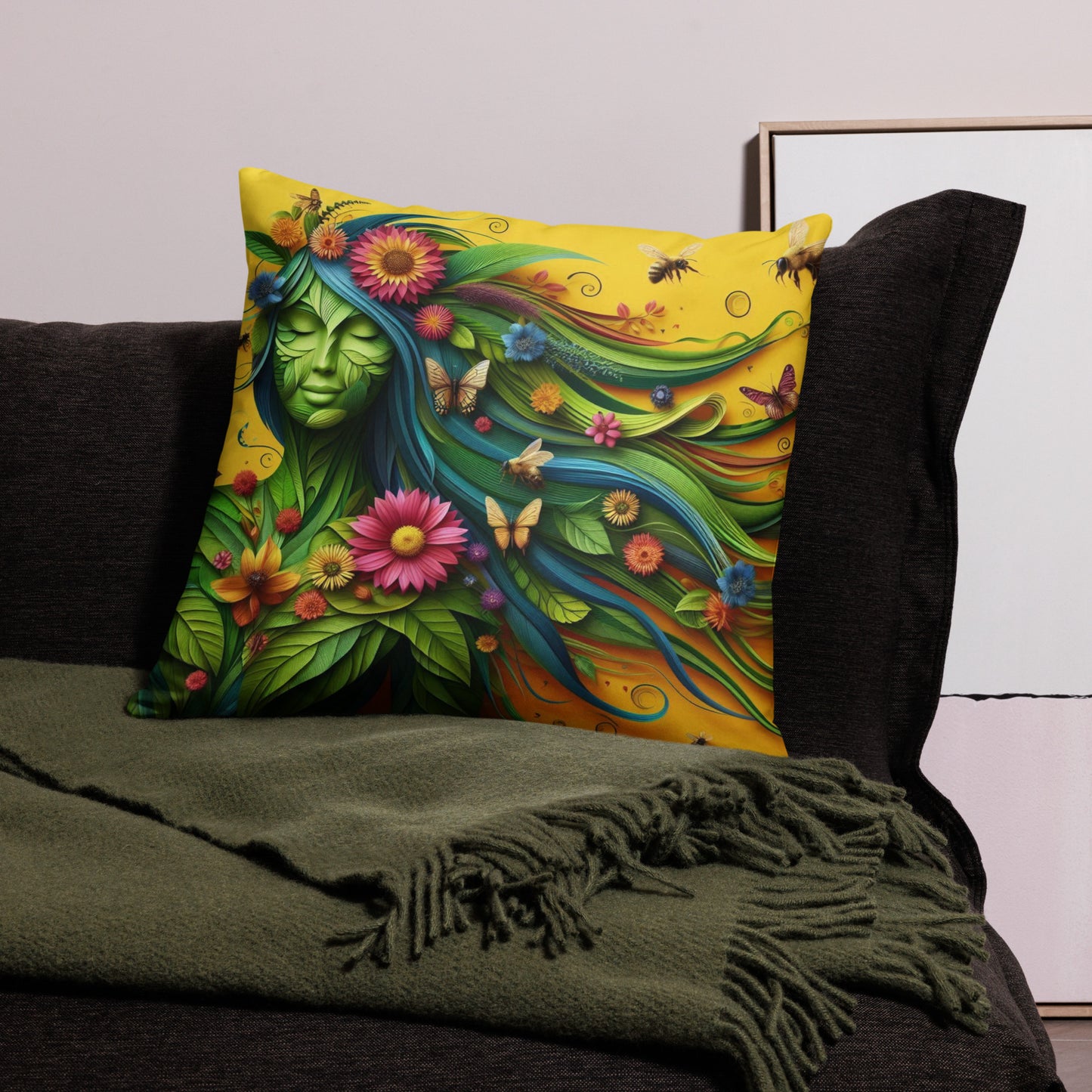 Leaf Goddess Sophia Pillow