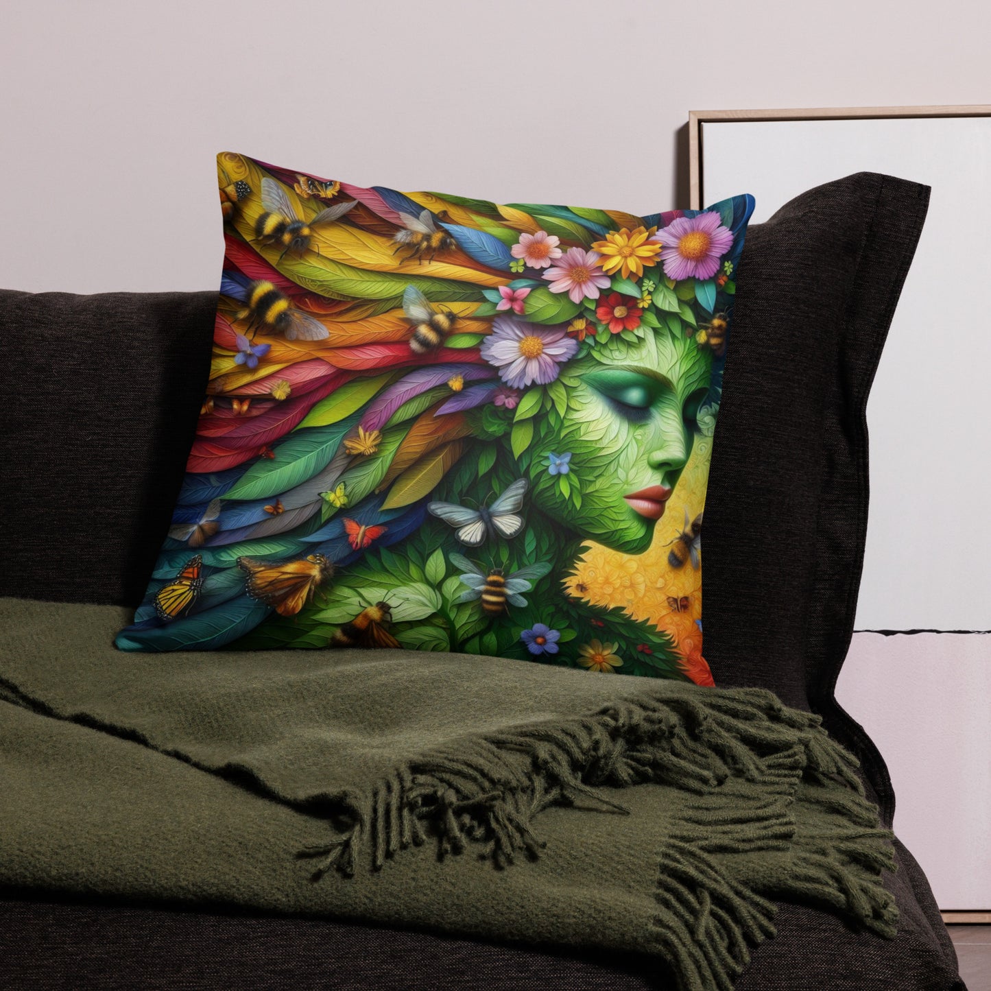 Leaf Goddess Sophia Pillow